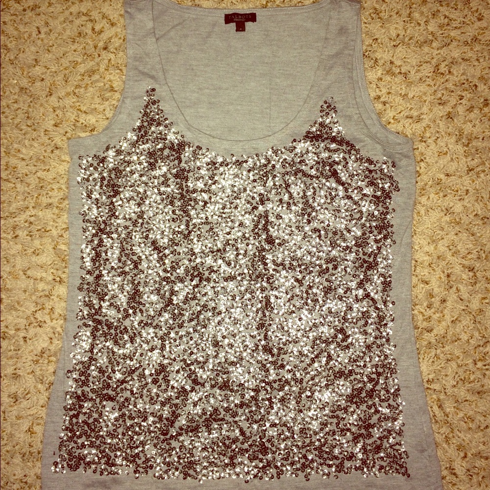 Talbots sequin tank top